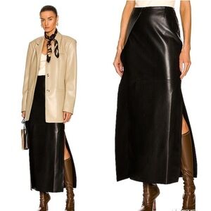 Nanushka neve vegan leather long skirt NWT